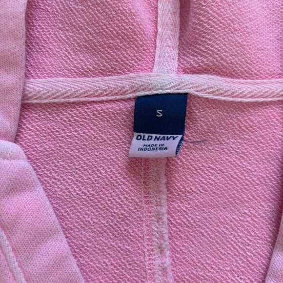 Old Navy Sporty Neon Pink‎ Hooded V-Neck Sweatshirt Size Small - Picture 6 of 9